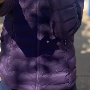 purple bubble coat